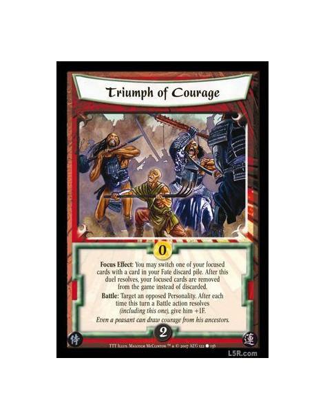Triumph of Courage  - Focus Effect: You may switch one of your focused cards with a card in your Fate discard pile. After this d