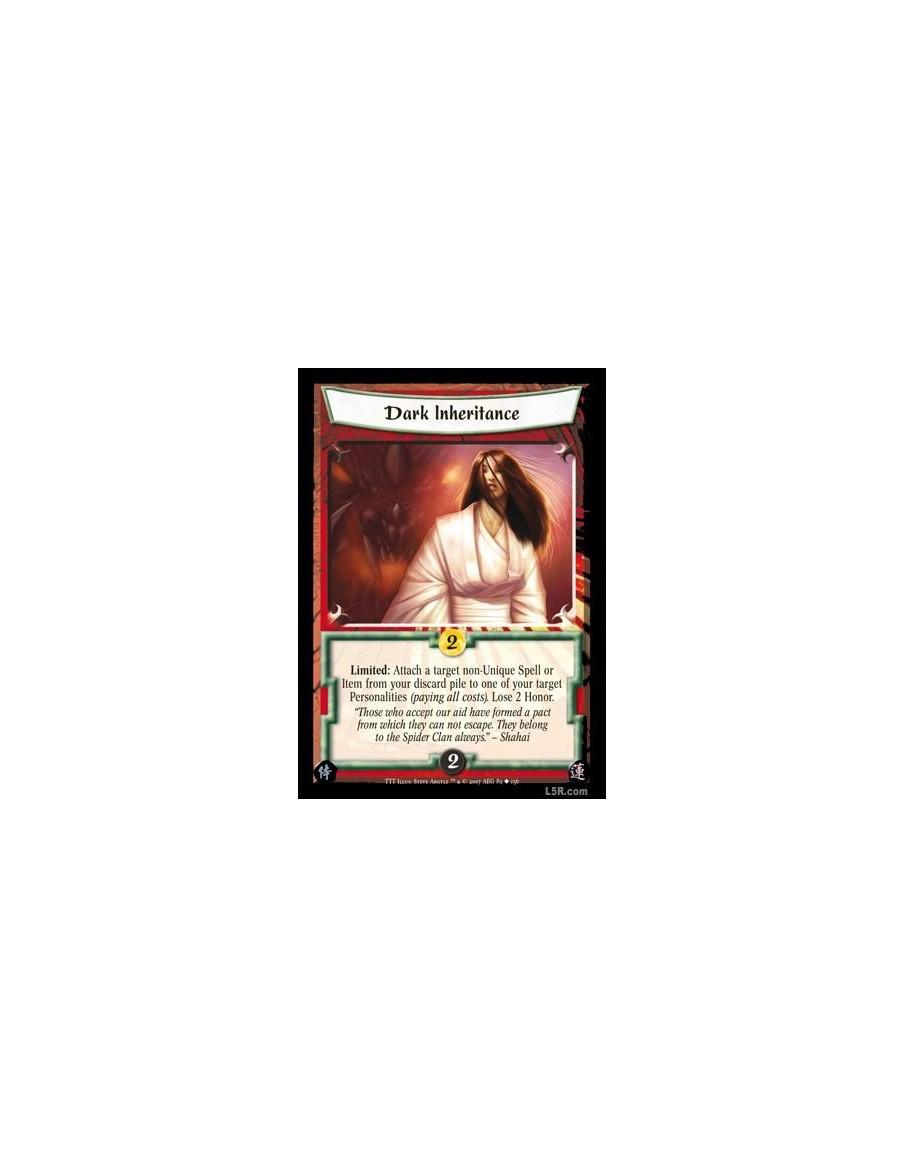 Dark Inheritance  - Limited: Attach a target non-Unique Spell or Item from your discard pile to one of your target Personalities
