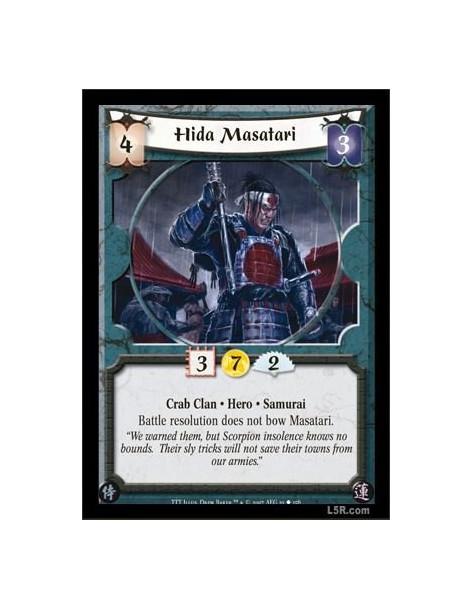 Hida Masatari  - Crab Clan · Hero · Samurai. Battle resolution does not bow Masatari.