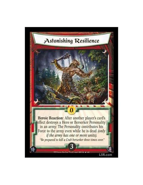 Astonishing Resilience FOIL (Spanish Language)  - Heroic Reaction: After another player's card's effect destroys a Hero or Berse