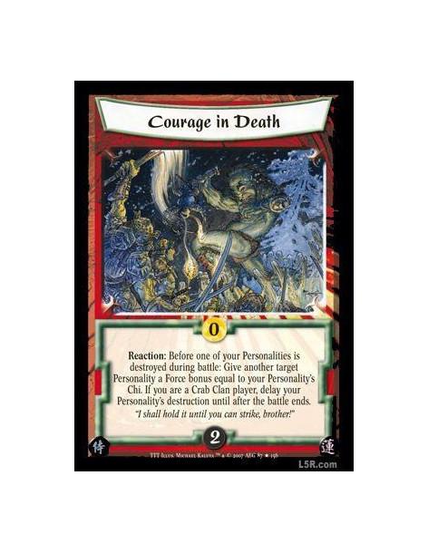 Courage in Death FOIL  - Reaction: Before one of your Personalities is destroyed during battle: Give another target Personality 