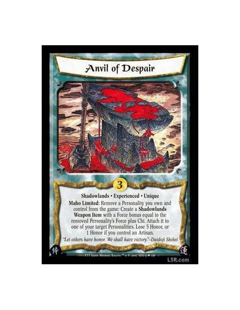 Anvil of Despair Exp FOIL  - Shadowlands · Experienced · Unique. Maho Limited: Remove a Personality you own and control from the