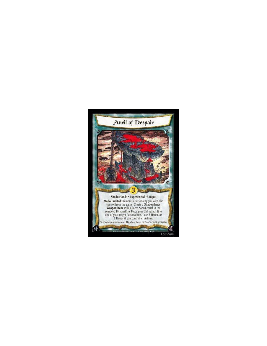 Anvil of Despair Exp FOIL  - Shadowlands · Experienced · Unique. Maho Limited: Remove a Personality you own and control from the