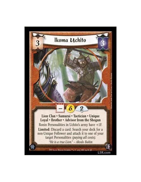 Ikoma Uchito FOIL  - Lion Clan · Samurai · Tactician · Unique · Loyal · Brother · Advisor from the Shogun. Ronin Personalities i