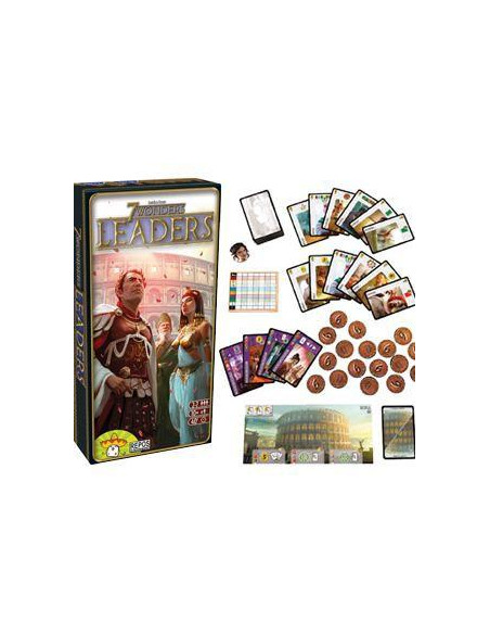 7 Wonders: Leaders  -         - Para 2-7 jugadores- 40 minutos de tiempo de juego- 7 Wonders, los líderes agregarán 40 nuevas ca