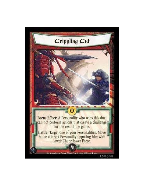 Crippling Cut FOIL  - A Personality who wins this duel can not perform actions that create a challenge for the rest of the game.