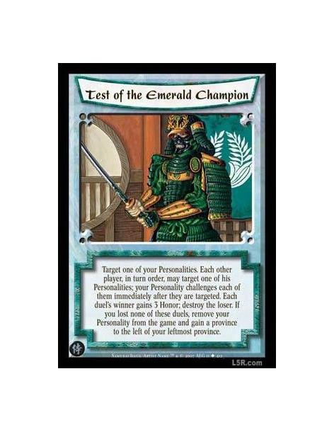 Test of the Emerald Champion FOIL  - Target one of your Personalities. Each other player, in turn order, may target one of his P