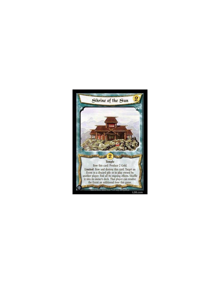 Shrine of the Sun FOIL  - Temple Bow this card: Produce 2 Gold. Limited: Bow and destroy this card: Target an Event in a discard