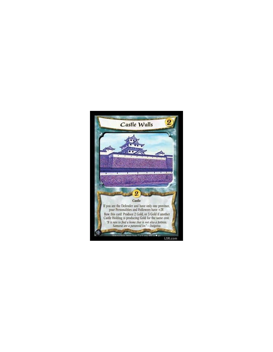 Castle Walls  - Castle If you are the Defender and have only one Province your Personalities and Followers have +2F. Bow this ca