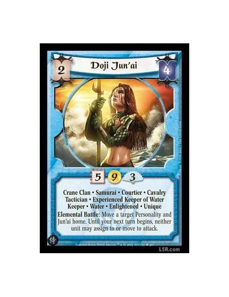 Doji Jun'ai  - Crane Clan · Samurai · Courtier · Cavalry · Tactician · Experienced Keeper of Water · Keeper · Water · Enlightene