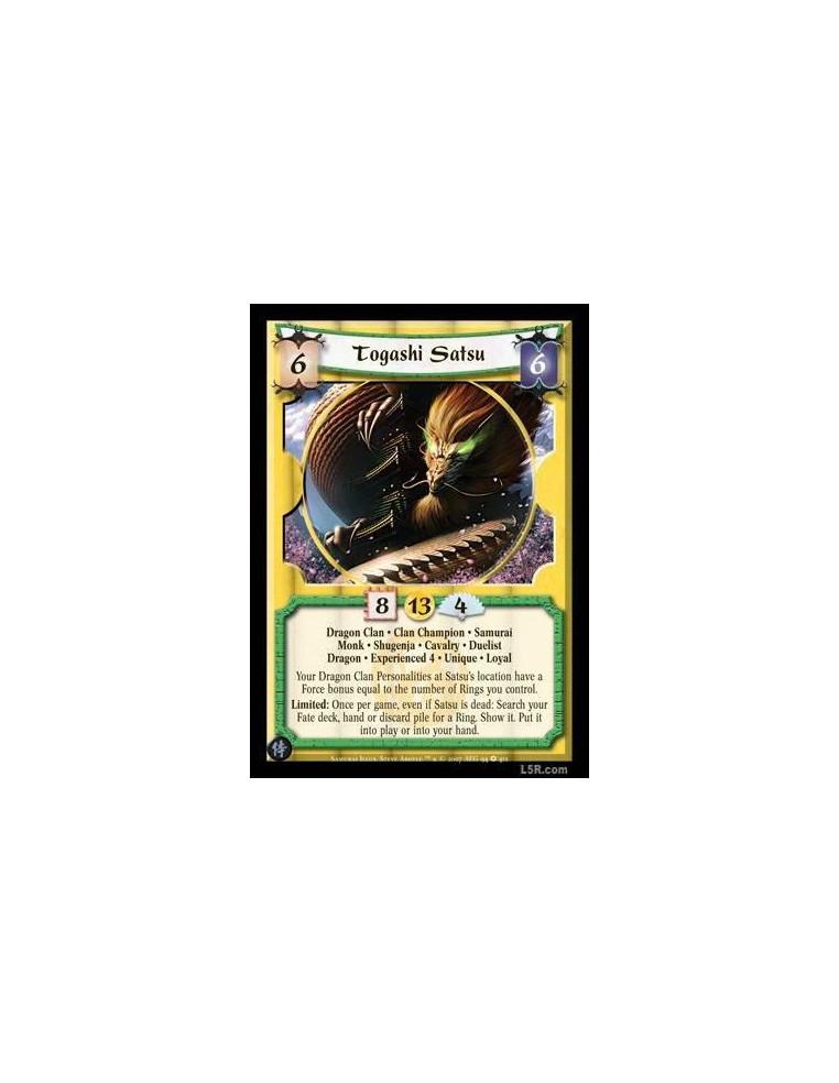 Togashi Satsu Exp4  - Dragon Clan · Clan Champion · Samurai · Monk · Shugenja · Cavalry · Duelist · Dragon · Experienced 4 · Uni