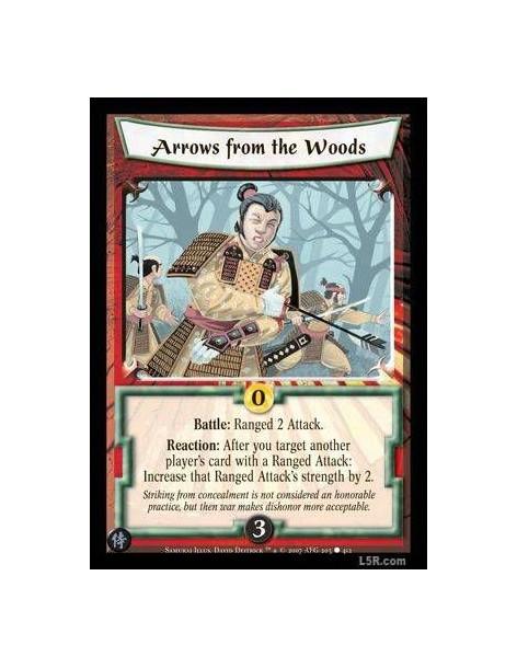 Arrows from the Woods  - Battle : Ranged 2 Attack.Reaction : After you target another player's card with a Ranged Attack: Increa