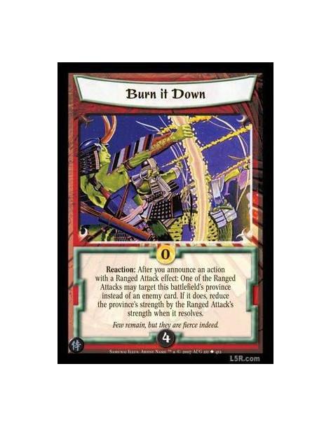Burn it Down  - Reaction : After you announce an action with a Ranged Attack effect: One of the Ranged Attacks may target this b