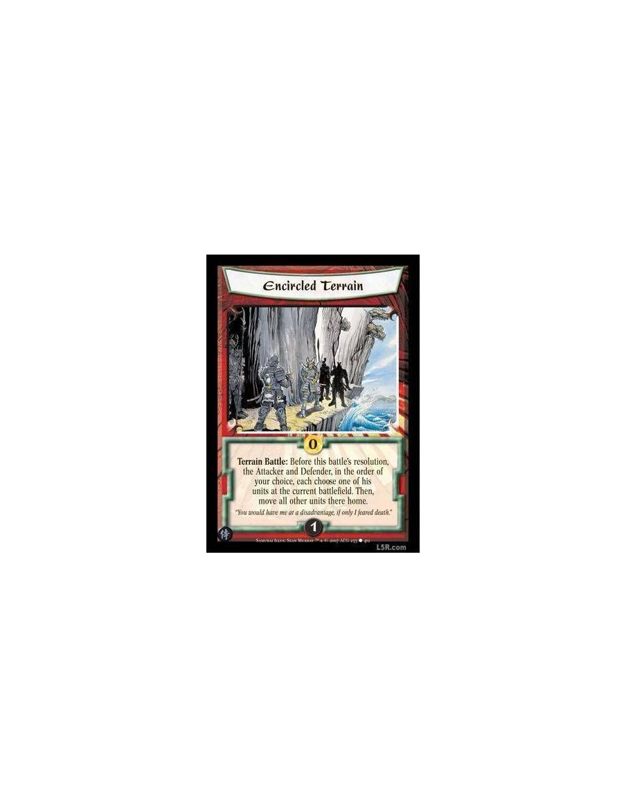Encircled Terrain  - Terrain Battle : Before this battle's resolution, the Attacker and Defender, in the order of your choice, e