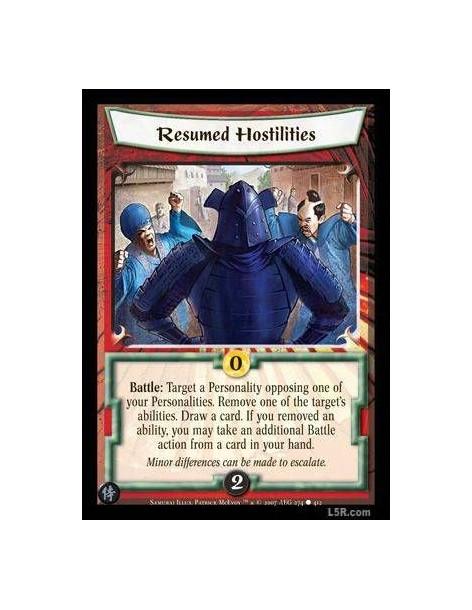 Resumed Hostilities  - Battle : Target a Personality opposing one of your Personalities. Remove one of the target's abilities. D