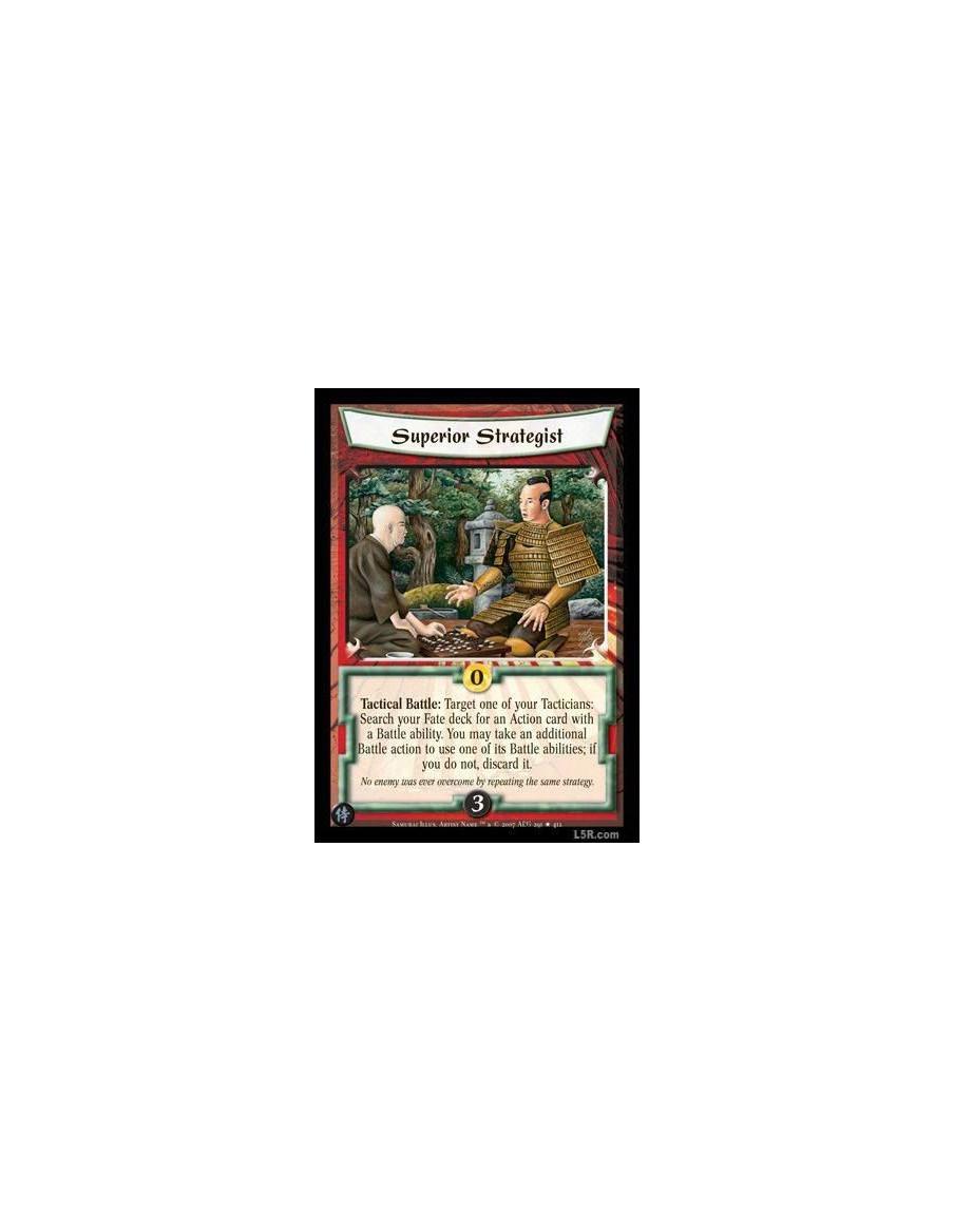 Superior Strategist  - Tactical Battle: Target one of your Tacticians: Search your Fate deck for an Action card with a Battle ab