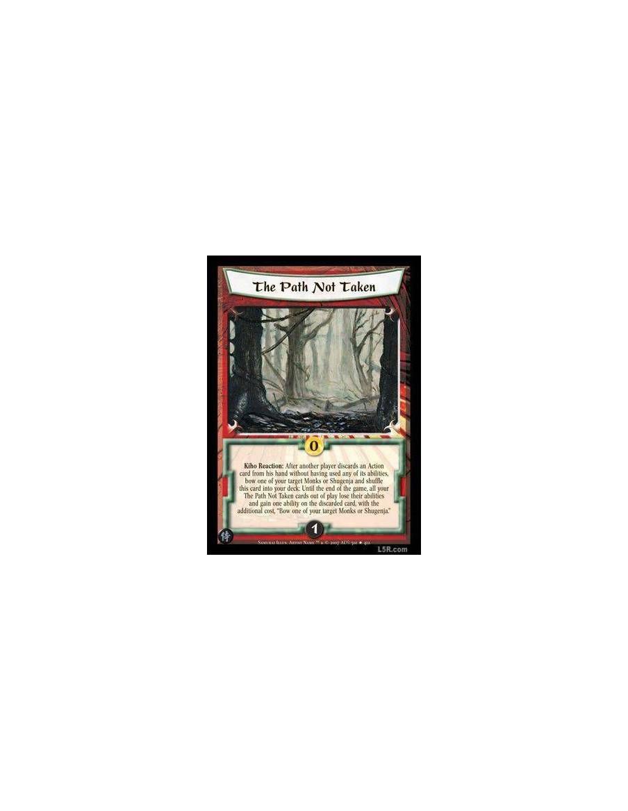 The Path not Taken  - Kiho Reaction : After another player discards an Action card from his hand without having used any of its 