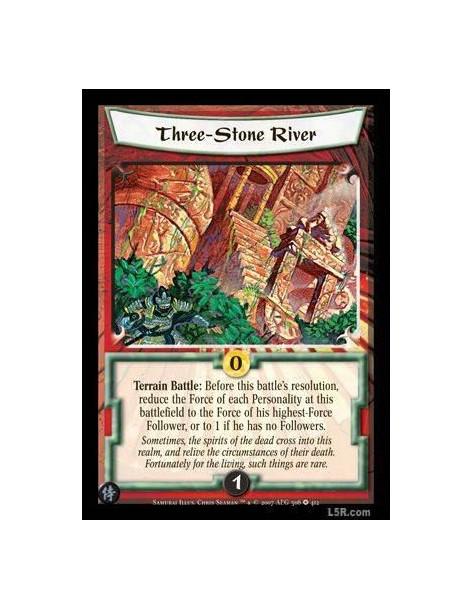 Three-Stone River  - Terrain Battle : Before this battle's resolution, reduce the Force of each Personality at this battlefield 