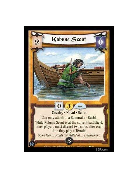 Kobune Scout  - Cavalry · Naval · Scout Can only attach to a Samurai or Bushi.While Kobune Scout is at the current battlefield,