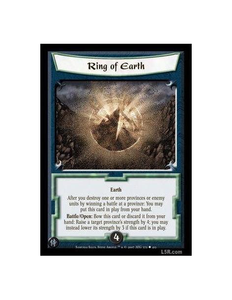 Ring of Earth  - Earth  After you destroy one or more provinces or opposing units by winning a battle at a province: You may put