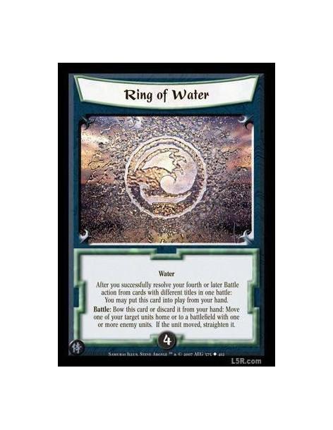 Ring of Water  - Water  After you successfully resolve your fourth or later Battle action from cards with different titles in on