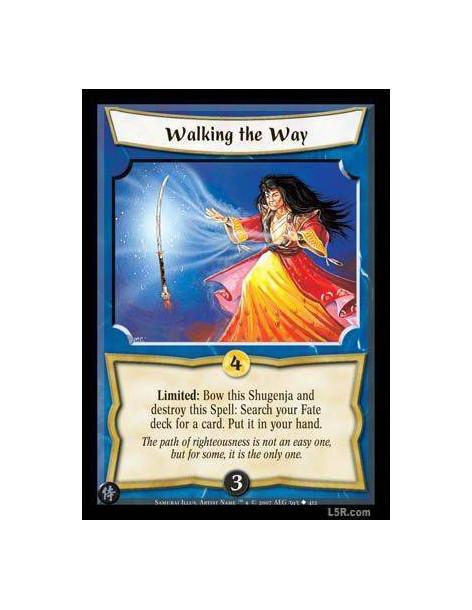 Walking the Way  - Limited: Bow this Shugenja and destroy this card: Search your Fate deck for a card. Put it in your hand.