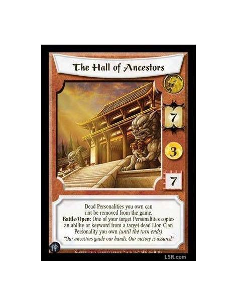 The Hall of Ancestors  - Dead Personalities you own can not be removed from the game. Battle/Open: One of your target Personalit