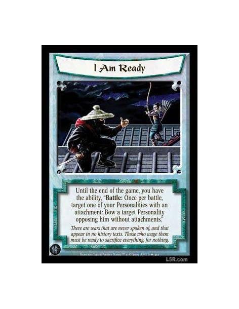 I am Ready FOIL  - Until the end of the game, you have the abbility ?Battle: Once per battle, target one of your Personalities w