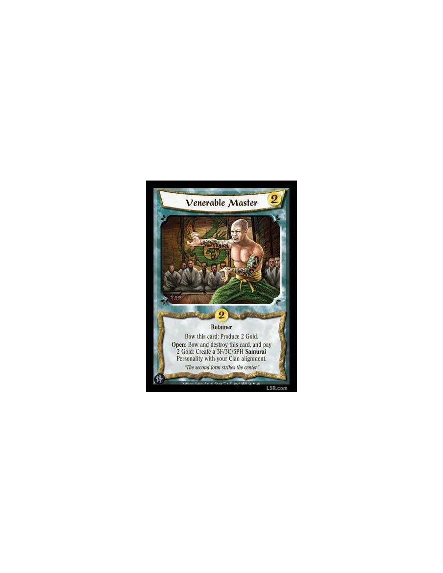 Venerable Master FOIL (Idioma Español)  - Retainer Bow this card: Produce  2 Gold Open: Bow and destroy this card, and pay 2 Gol