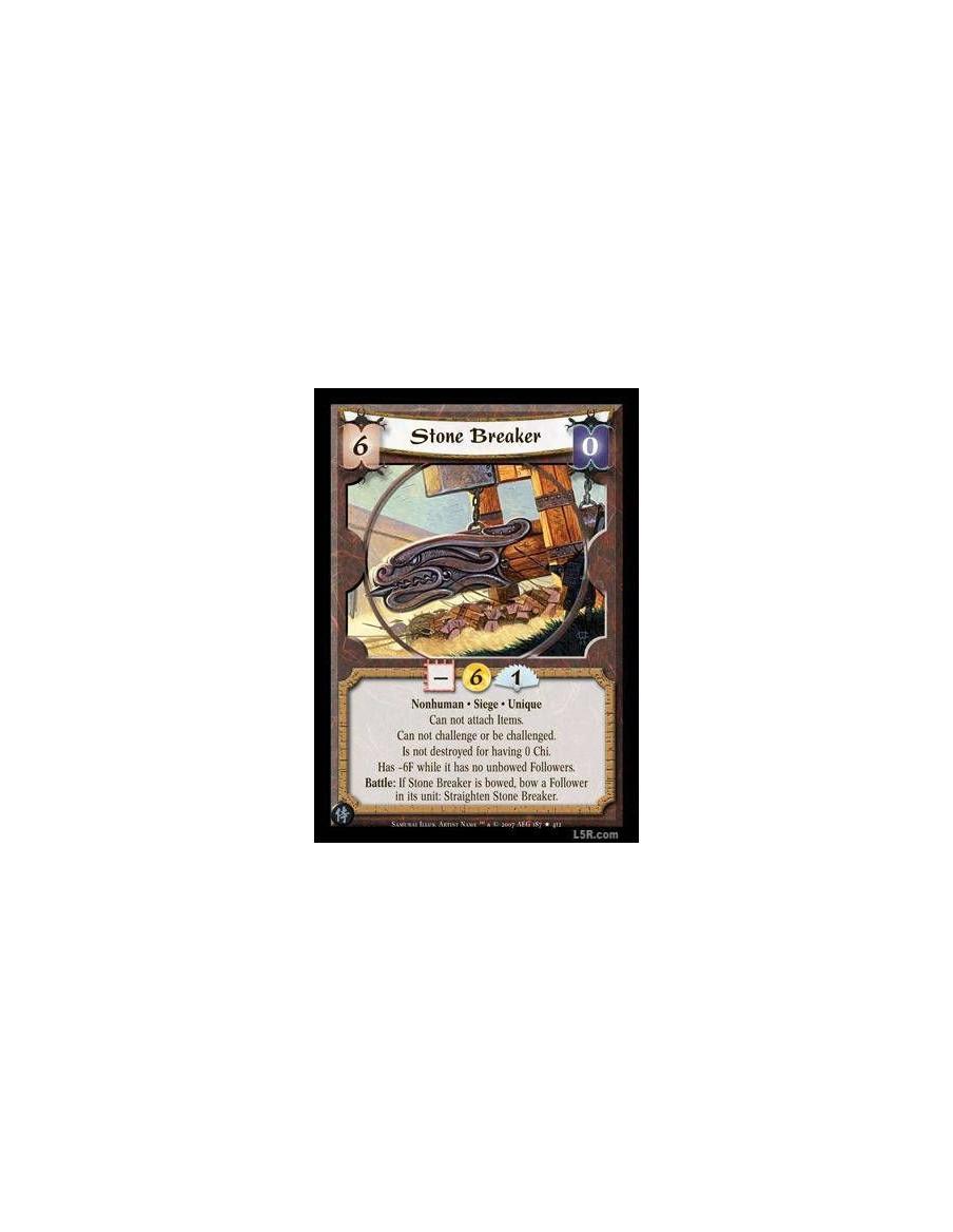 Stone Breaker FOIL  - Nonhuman · Siege · Unique. Can not attach Items. Can not challenge or be challenged. Is not destroyed for 