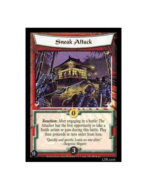 Sneak Attack FOIL (Español) Deterioro esquina superior derecha  - Reaction : After engaging in a battle: The Attacker has the fi