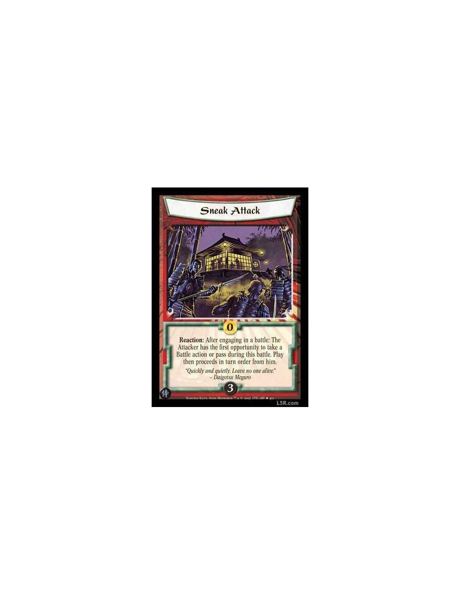 Sneak Attack FOIL (Español) Deterioro esquina superior derecha  - Reaction : After engaging in a battle: The Attacker has the fi