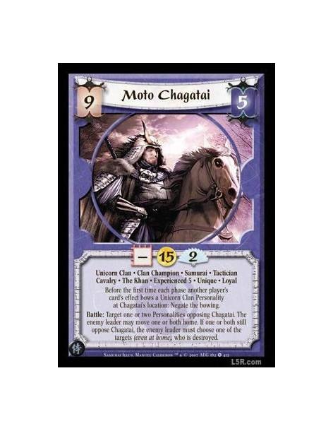 Moto Chagatai Exp5 Full Bleed  - Unicorn Clan · Clan Champion · Samurai · Tactician · Cavalry · The Khan · Experienced 5 · Uniqu
