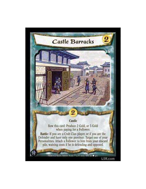 Castle Barracks FOIL  - Castle Bow this card to produce 2 Gold, or 3 Gold if paying when a Follower. Battle: If you are a Crab C