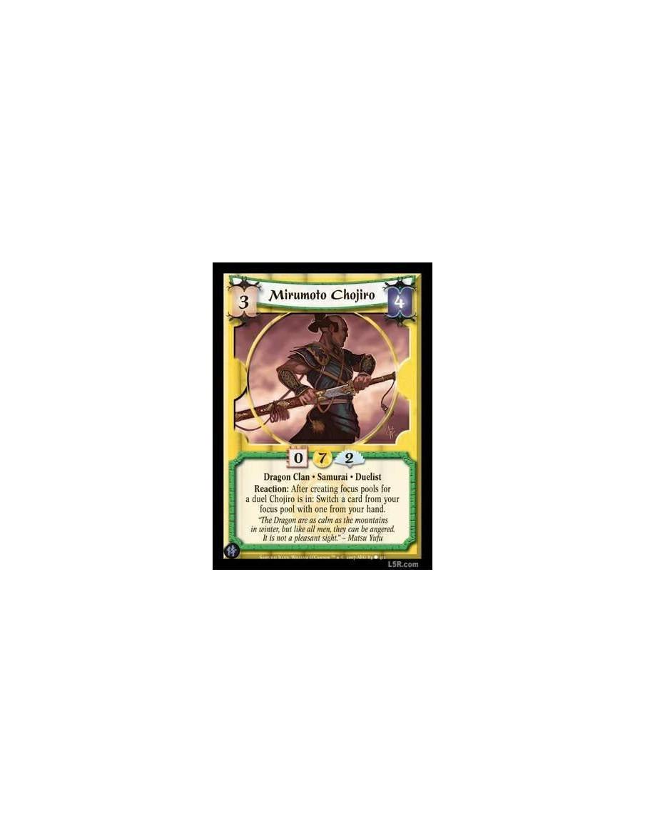 Mirumoto Chojiro FOIL  - Dragon Clan · Samurai · Duelist Reaction: After creating focus pools for a duel Chojiro is in: Switch a