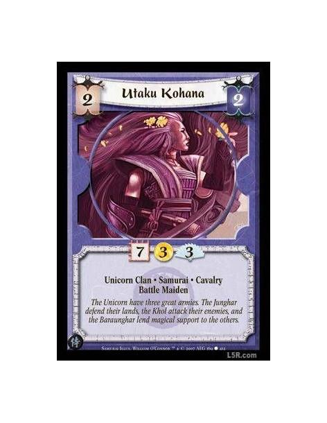 Utaku Kohana FOIL  - Unicorn Clan · Samurai · Cavalry · Battle Maiden.