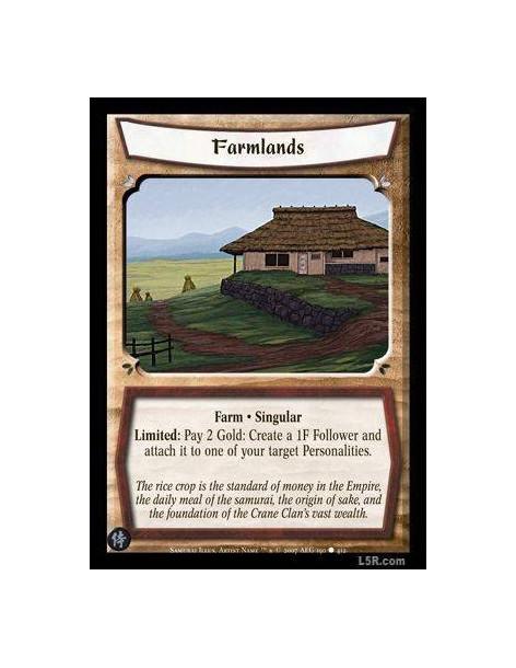 Farmlands FOIL  - Farm · Singular Limited: Pay 2 gold: create a 1F Follower and attach it to one of your target Personalities.