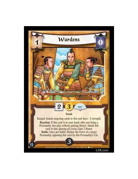 Wardens FOIL  - Scout Ranged Attacks targeting cards in this unit have -3 strength. Reaction : If this card is in your hand, aft