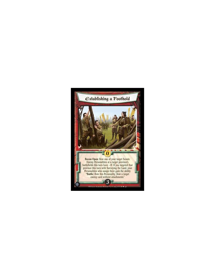 Establishing a Foothold  - Recon Open: Bow one of your target Scouts: Enemy Personalities at a target province's battlefields th
