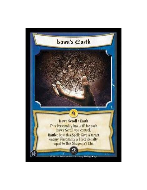 Isawa's Earth  - Isawa Scroll · Earth This Personality has +1F for each Isawa Scroll you control. Battle: Bow this Spell: Give a