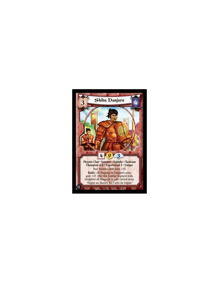 Shiba Danjuro Exp2  - Phoenix Clan • Samurai • Yojimbo • Tactician Champion of Ji • Experienced 2 • Unique Your Yojimbo cards ha