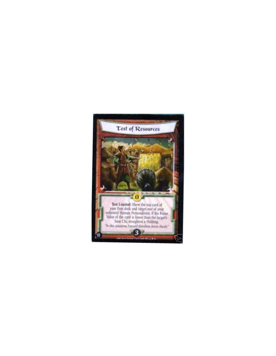 Test of Resources  - Test Limited: Show the top card of your Fate deck and target one of your unbowed Human Personalities: If th
