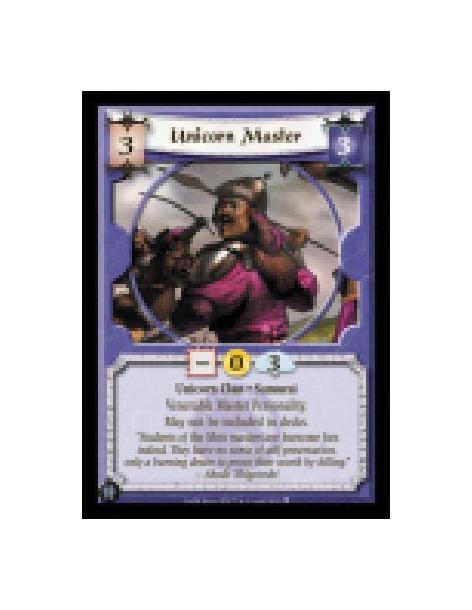 Unicorn Master  - Unicorn Clan • Samurai  Venerable Master Personality.  May not be included in decks.