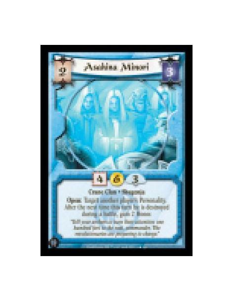 Asahina Minori  - Crane Clan • Shugenja  Open: Target another player's Personality. After the next time this turn he is destroye