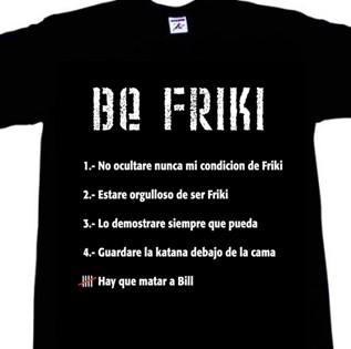 Camiseta Be Friki: Reglas Frikis (Negra, Roja)